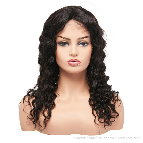 Brazilian Human Hair Lace Front Long Loose Deep Pre-plucked Natural Hair Line 360 Lace Frontal Wig